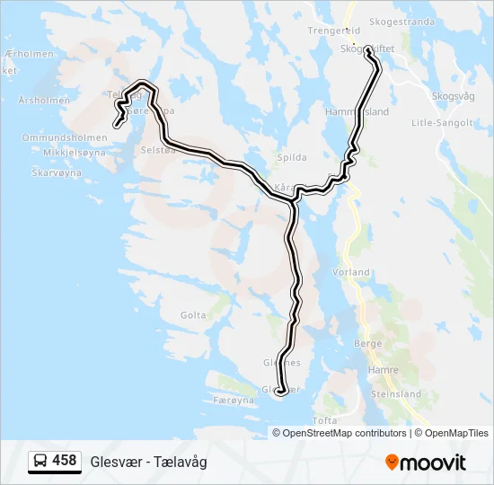 458 Bus Line Map