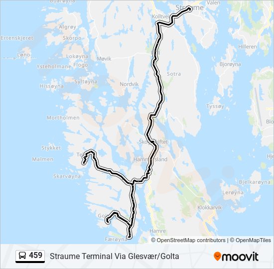 459 bus Line Map