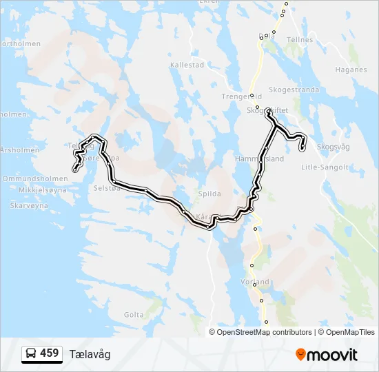 459 Bus Line Map