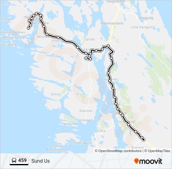 459 Bus Line Map