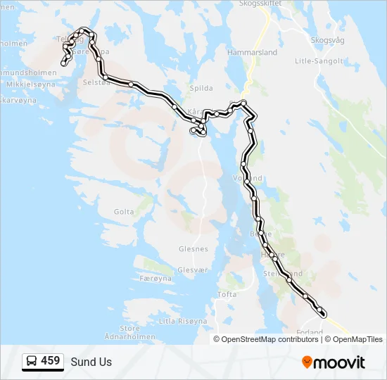 459 Bus Line Map