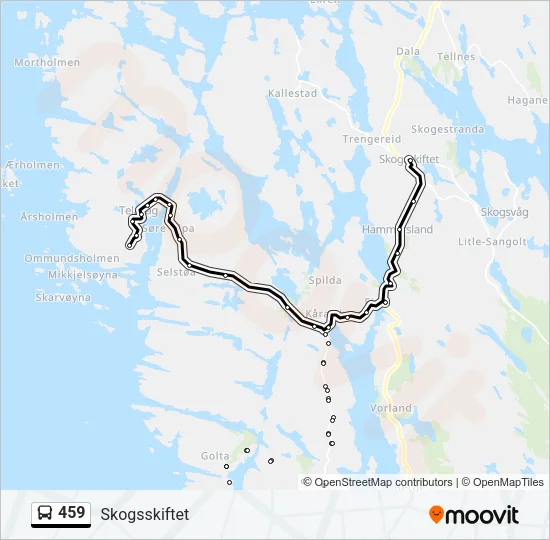 459 Bus Line Map