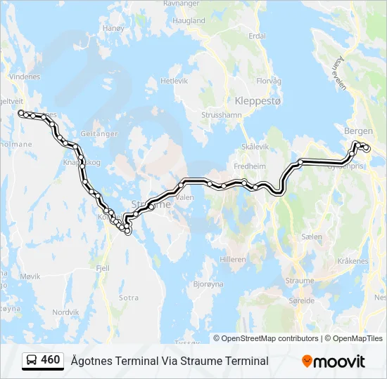 460 Bus Line Map