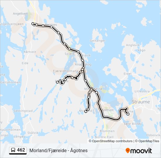 462 Bus Line Map