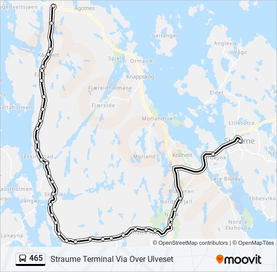 465 buss Linjekart