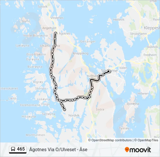 465 Bus Line Map
