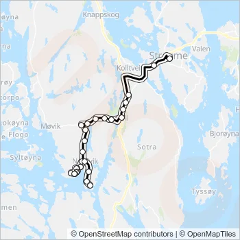 466 Bus Line Map