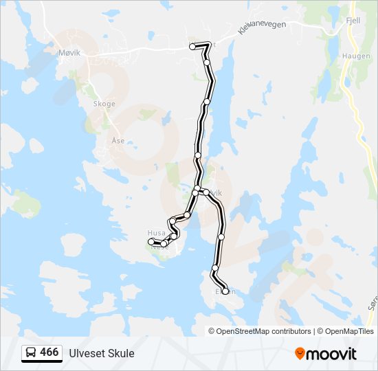 466 Bus Line Map