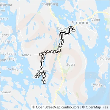 466 Bus Line Map