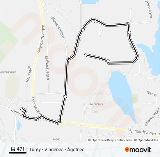 471 Bus Line Map