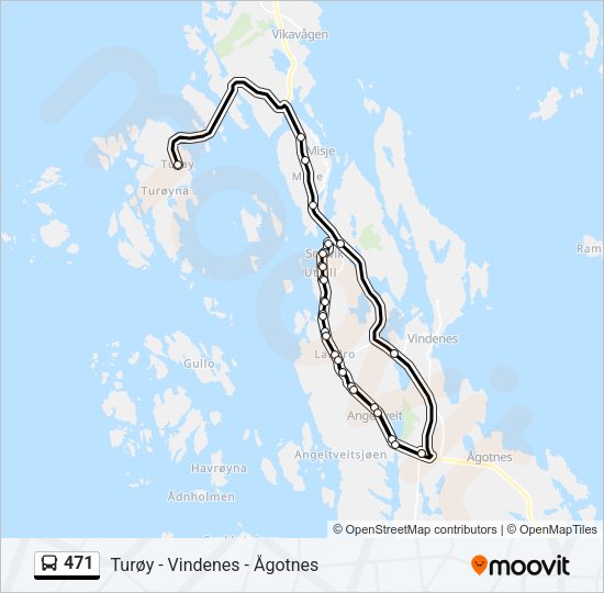 471 Bus Line Map