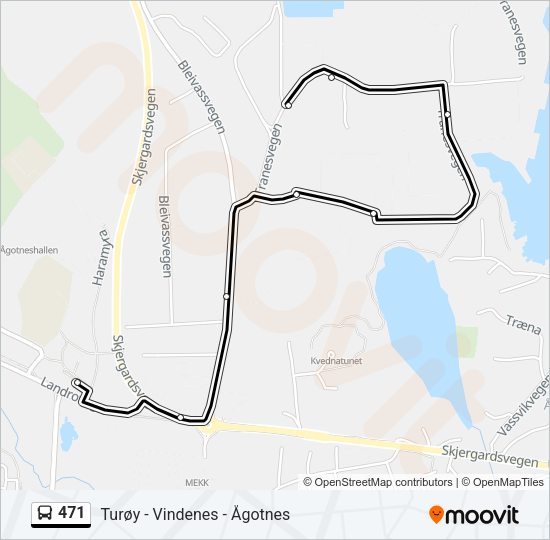 471 Bus Line Map