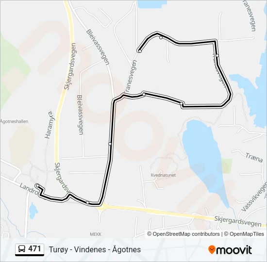 471 Bus Line Map