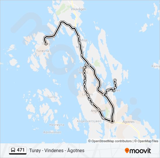 471 Bus Line Map