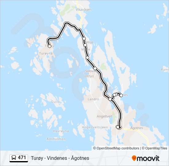 471 Bus Line Map