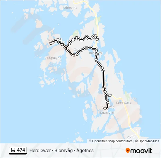 474 Bus Line Map
