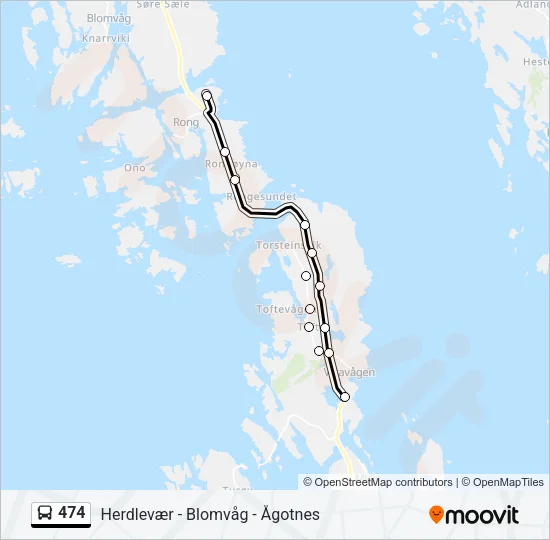 474 Bus Line Map