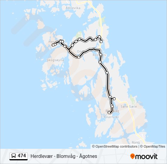 474 Bus Line Map