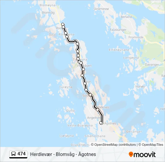 474 Bus Line Map