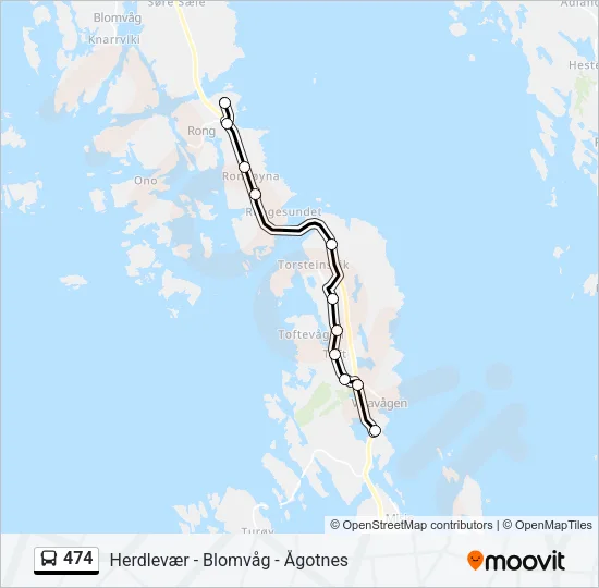 474 Bus Line Map