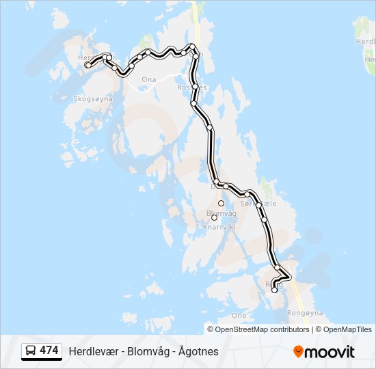 474 Bus Line Map
