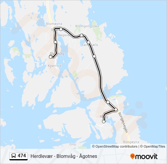 474 Bus Line Map