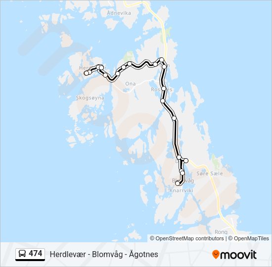 474 Bus Line Map
