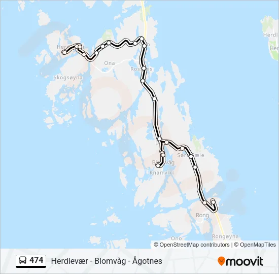 474 Bus Line Map