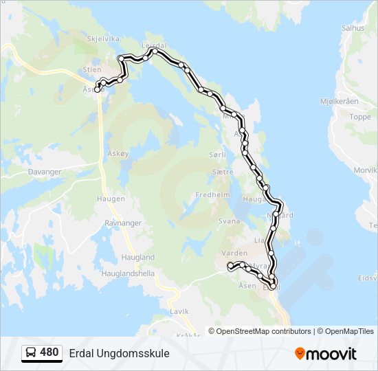 480 Bus Line Map