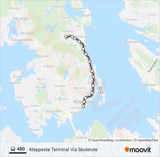 480 Bus Line Map