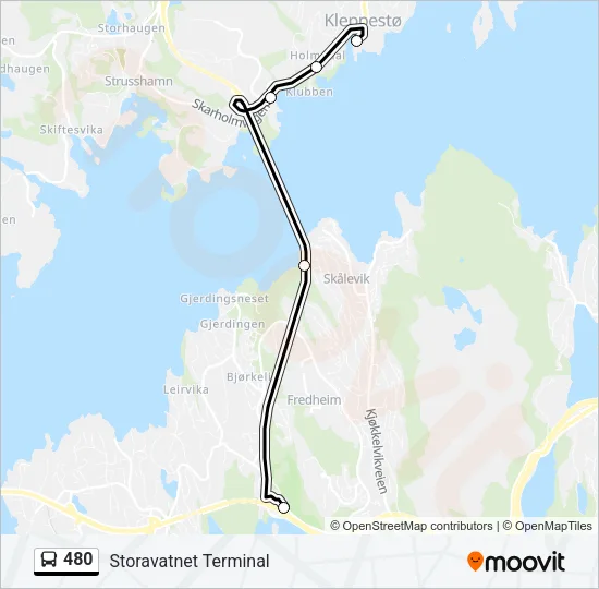 480 Bus Line Map