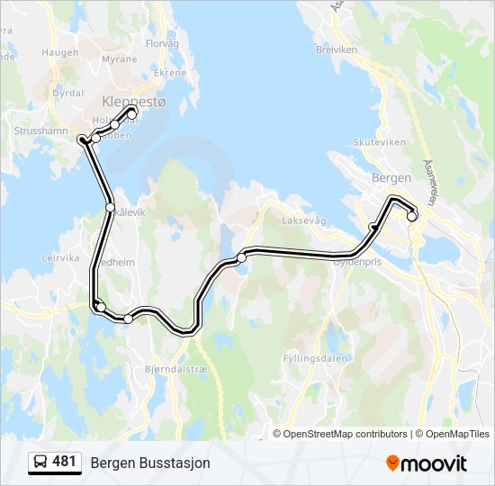 481 Bus Line Map