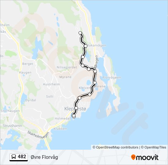 482 Bus Line Map