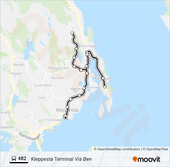 482 Bus Line Map