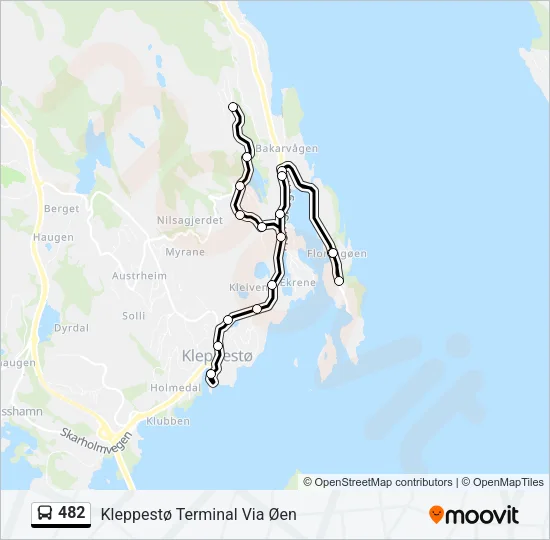 482 Bus Line Map
