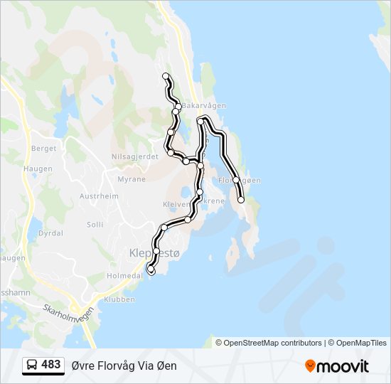 483 Bus Line Map