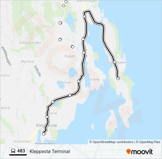 483 Bus Line Map