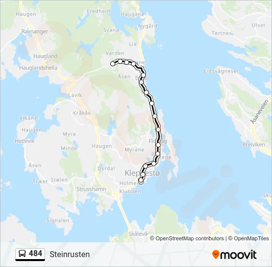 484 Bus Line Map