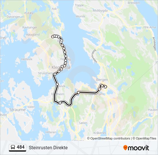 484 Bus Line Map