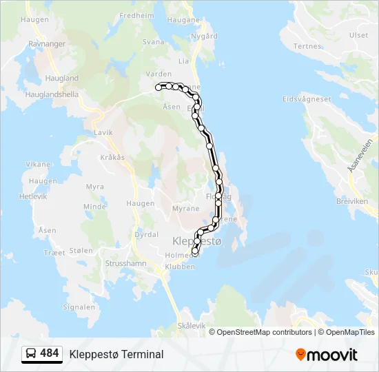 484 Bus Line Map