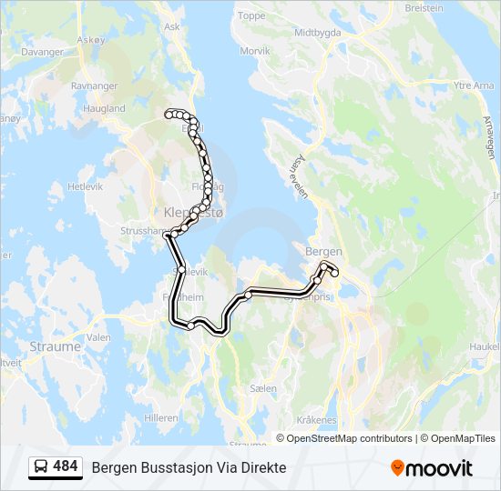 484 Bus Line Map