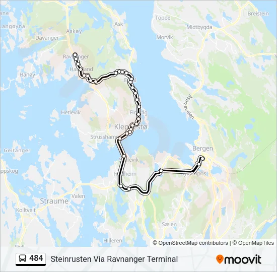 484 Bus Line Map