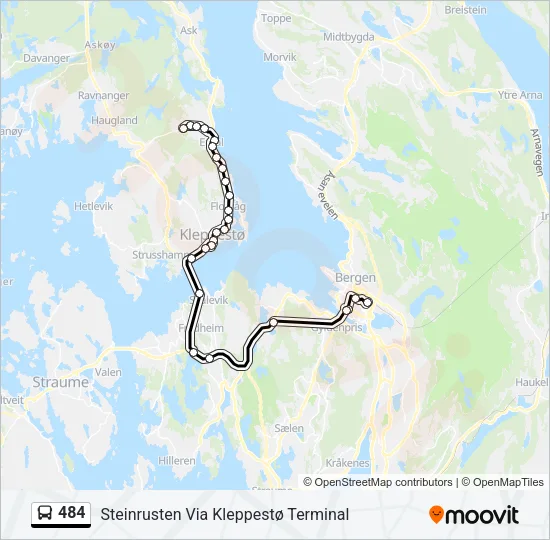 484 Bus Line Map