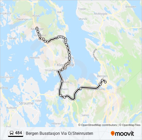 484 bus Line Map