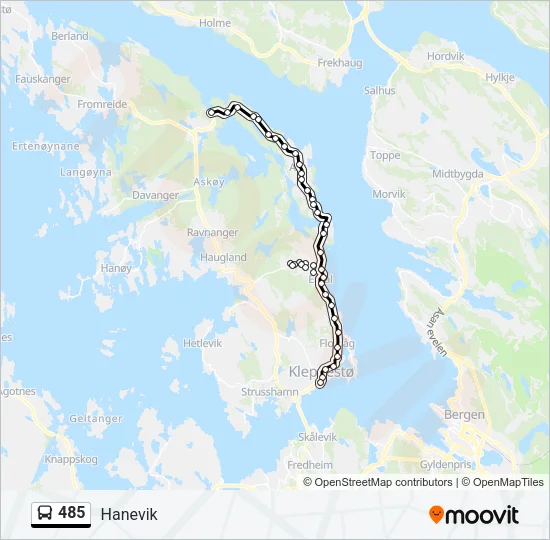 485 Bus Line Map