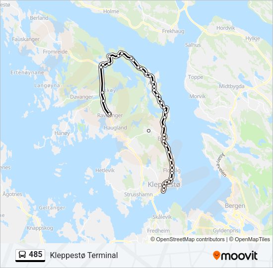 485 Bus Line Map