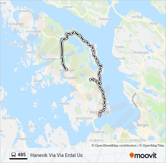 485 Bus Line Map