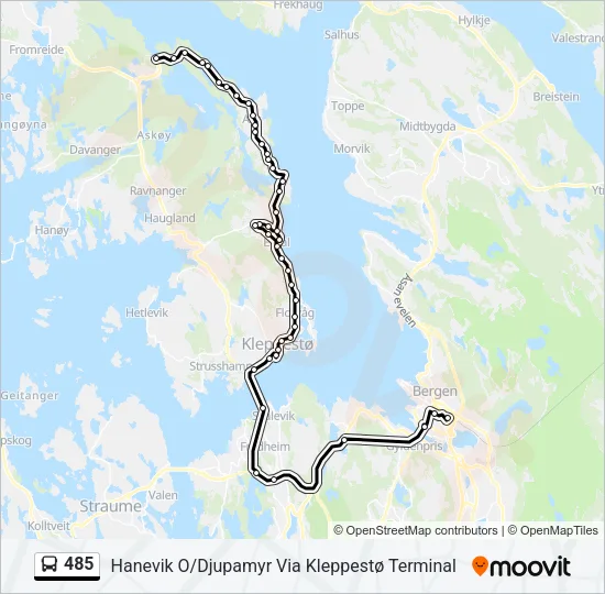 485 Bus Line Map