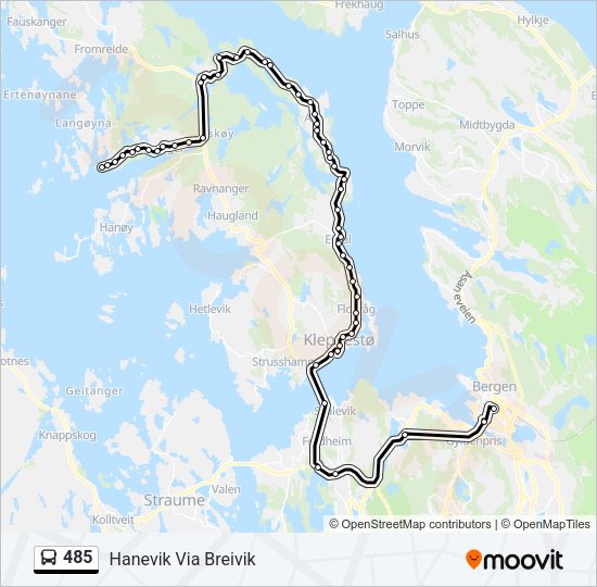 485 Bus Line Map