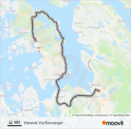 485 Bus Line Map
